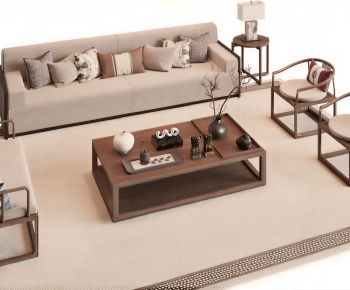 New Chinese Style Sofa Combination-ID:507128003