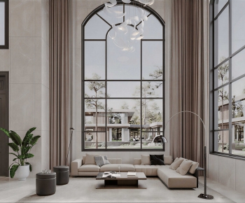 Modern A Living Room-ID:616446027