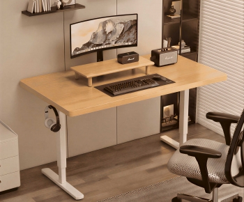 Modern Computer Desk And Chair-ID:977125889