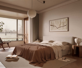 Wabi-sabi Style Bedroom-ID:379522095
