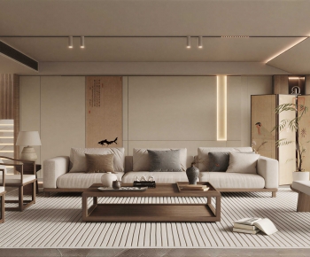 New Chinese Style A Living Room-ID:372248893