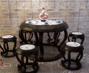 New Chinese Style Dining Table And Chairs-ID:505295997