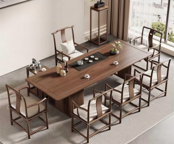 New Chinese Style Tea Tables And Chairs-ID:285407074