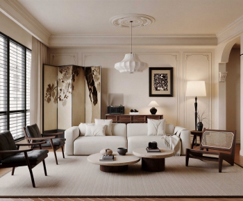 Wabi-sabi Style A Living Room-ID:705210925