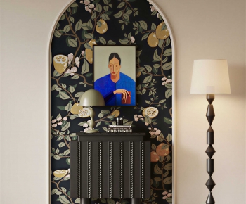 French Style Entrance Cabinet-ID:754576926