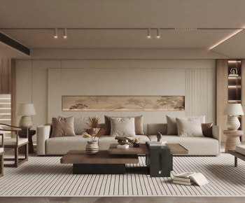 New Chinese Style A Living Room-ID:732655057