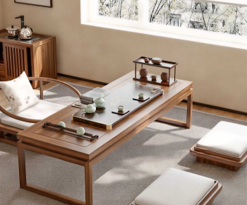 New Chinese Style Tea Tables And Chairs-ID:605920084