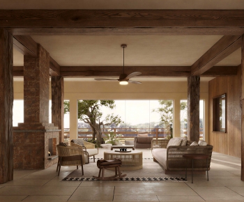 Wabi-sabi Style A Living Room-ID:521555902