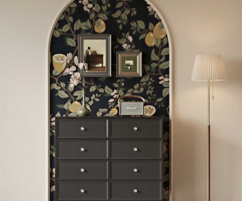 French Style Entrance Cabinet-ID:460964926