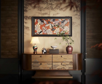 New Chinese Style Entrance Cabinet-ID:427422058