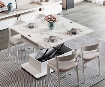 Modern Dining Table And Chairs-ID:605921987