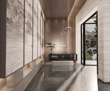 New Chinese Style Office Reception Desk-ID:661160958