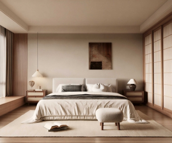 Wabi-sabi Style Bedroom-ID:598878957