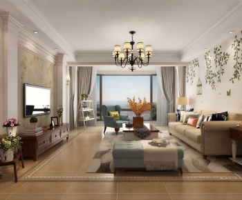 American Style A Living Room-ID:600683931