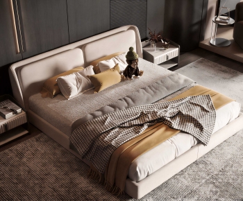 Modern Double Bed-ID:272320035