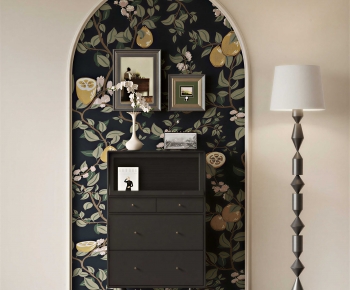 French Style Entrance Cabinet-ID:202866081