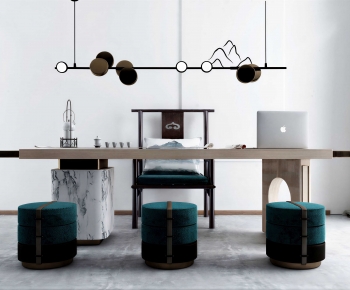 New Chinese Style Computer Desk And Chair-ID:330111981