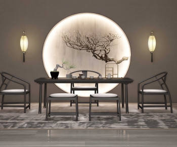New Chinese Style Tea Tables And Chairs-ID:386610034