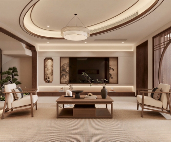 New Chinese Style A Living Room-ID:185544977