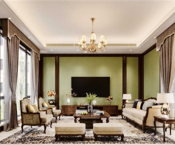 New Classical Style A Living Room-ID:419481998