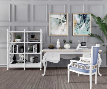 American Style Computer Desk And Chair-ID:168262005