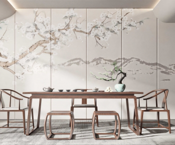 New Chinese Style Tea Tables And Chairs-ID:495623119