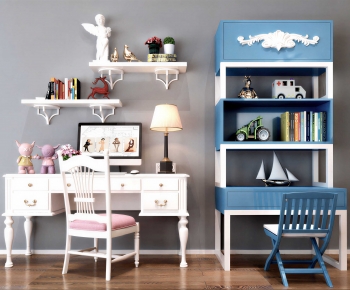 Modern Computer Desk And Chair-ID:671391966