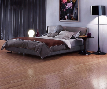 Modern Double Bed-ID:430136928