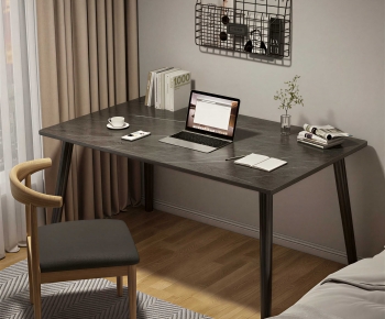 Modern Computer Desk And Chair-ID:299063926