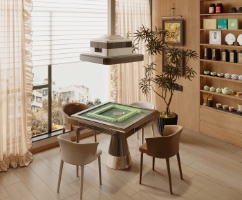 New Chinese Style Mahjong Tables And Chairs-ID:202403076