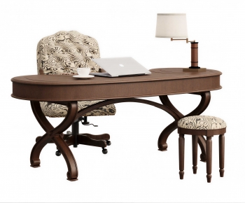 Modern Computer Desk And Chair-ID:891669035