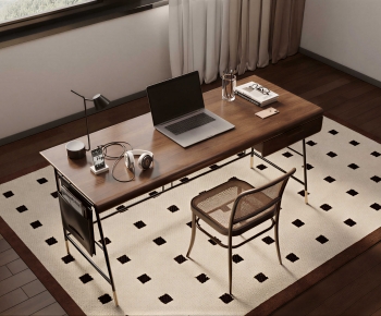 Modern Computer Desk And Chair-ID:114576102