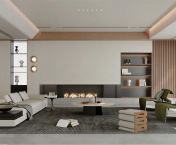 Modern A Living Room-ID:617607122