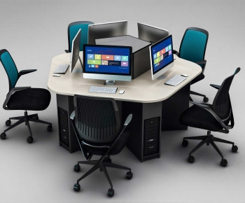 Modern Office Desk And Chair-ID:318720344