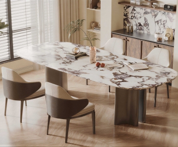 Modern Dining Table And Chairs-ID:493644952