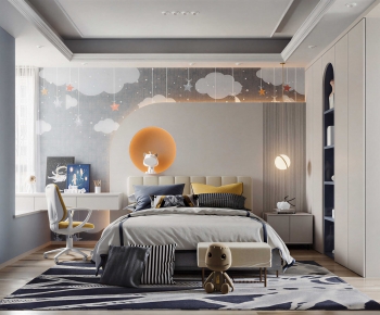 Modern Boy's Room And Son's Room-ID:993515011