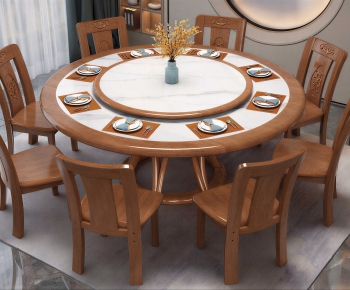 New Chinese Style Dining Table And Chairs-ID:421952963