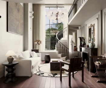 Retro Style A Living Room-ID:417877912