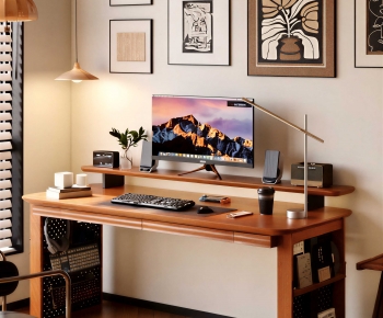 Modern Computer Desk And Chair-ID:929254067