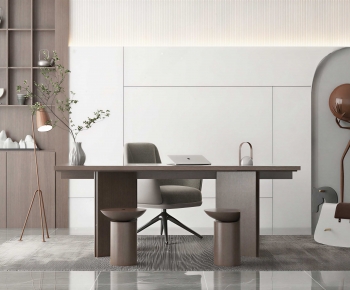 Modern Computer Desk And Chair-ID:858963975