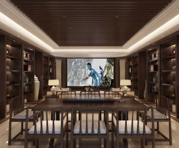 New Chinese Style A Living Room-ID:217720039