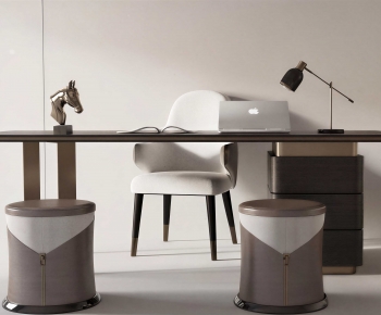 New Chinese Style Computer Desk And Chair-ID:520956994