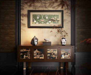 New Chinese Style Entrance Cabinet-ID:556313042