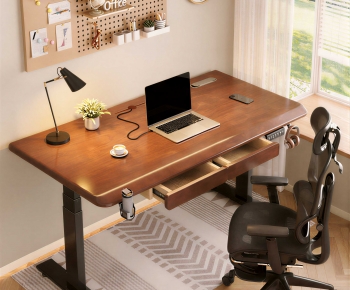 Modern Computer Desk And Chair-ID:711673978