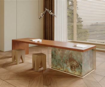 Modern Computer Desk And Chair-ID:469062099