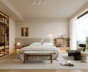 Wabi-sabi Style Bedroom-ID:348389173
