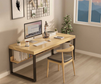 Modern Computer Desk And Chair-ID:995956901