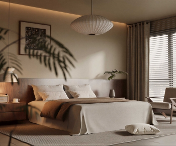 Wabi-sabi Style Bedroom-ID:862526897