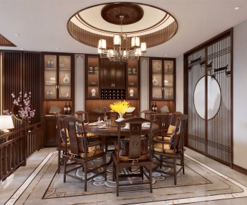 New Chinese Style Dining Room-ID:476326941