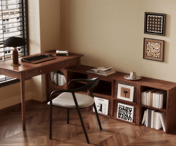 Modern Computer Desk And Chair-ID:344826943